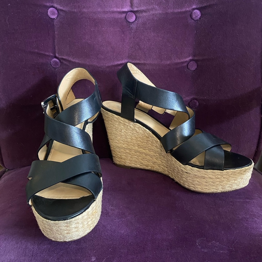Michael Kors Womens Celia Mid Wedge Sandal